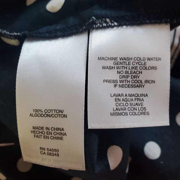 Jones New York Black Polkadot Button-Up Shirt - Picture 8 of 8